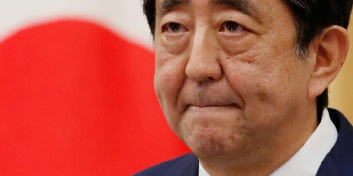 FILE PHOTO: Japan’s Prime Minister Shinzo Abe holds a news conference in Tokyo